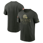 Cleveland Browns 2025 Salute to Service Sideline Primary Edge Dri-FIT T-Shirt - Forest Green - Nike