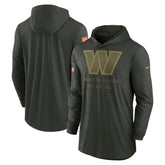 Washington Commanders 2025 Salute to Service Sideline Dri-FIT Lightweight Hooded Pullover - Forest Green - Nike