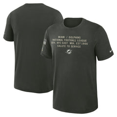 Miami Dolphins 2025 Salute to Service Sideline Slub Dri-FIT T-Shirt - Dark Green - Nike