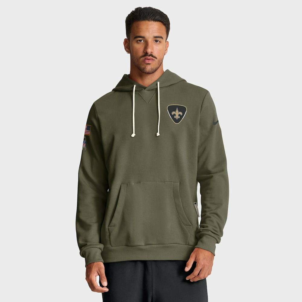 New Orleans Saints 2025 Salute to Service Sideline Standard Issue Dri-FIT Hoodie - Olive - Nike