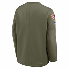 Detroit Lions 2025 Salute to Service Sideline Coaches Therma-FIT Long Sleeve Shirt - Olive - Nike