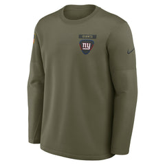New York Giants 2025 Salute to Service Sideline Coaches Therma-FIT Long Sleeve Shirt - Olive - Nike