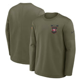 San Francisco 49ers 2025 Salute to Service Sideline Coaches Therma-FIT Long Sleeve Shirt - Olive - Nike