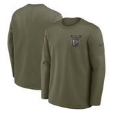 Atlanta Falcons 2025 Salute to Service Sideline Coaches Therma-FIT Long Sleeve Shirt - Olive - Nike