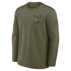 Atlanta Falcons 2025 Salute to Service Sideline Coaches Therma-FIT Long Sleeve Shirt - Olive - Nike