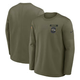 Baltimore Ravens 2025 Salute to Service Sideline Coaches Therma-FIT Long Sleeve Shirt - Olive - Nike