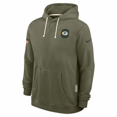 Green Bay Packers Big & Tall 2025 Salute to Service Sideline Dominant Force Dri-FIT Hoodie - Olive - Nike
