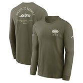 New York Jets 2025 Salute to Service Sideline Long Sleeve T-Shirt - Olive - Nike