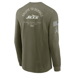 New York Jets 2025 Salute to Service Sideline Long Sleeve T-Shirt - Olive - Nike