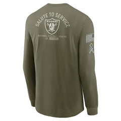 Las Vegas Raiders 2025 Salute to Service Sideline Long Sleeve T-Shirt - Olive - Nike
