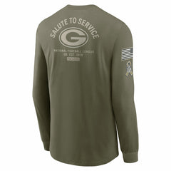 Green Bay Packers 2025 Salute to Service Sideline Long Sleeve T-Shirt - Olive - Nike