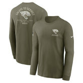 Jacksonville Jaguars 2025 Salute to Service Sideline Long Sleeve T-Shirt - Olive - Nike