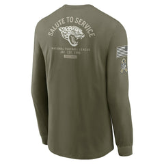 Jacksonville Jaguars 2025 Salute to Service Sideline Long Sleeve T-Shirt - Olive - Nike