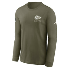 Kansas City Chiefs 2025 Salute to Service Sideline Long Sleeve T-Shirt - Olive - Nike