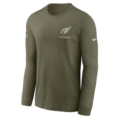 Arizona Cardinals 2025 Salute to Service Sideline Long Sleeve T-Shirt - Olive - Nike