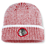 Chicago Blackhawks Fanatics Fundamental Haze Cuffed Knit Hat - Red/White | Fanatics Clearance