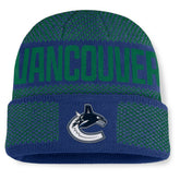 Vancouver Canucks Fanatics Fundamentals Shelter Cuffed Knit Hat - Blue/Green | Fanatics on sale