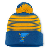 St. Louis Blues Fanatics Fundamental Spirit Cuffed Pom Knit Hat - Navy | Fanatics sale