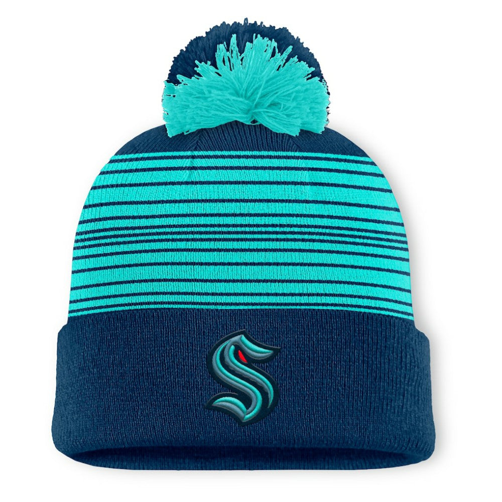 Seattle Kraken Fanatics Fundamental Spirit Cuffed Pom Knit Hat - Deep Sea Blue | Fanatics near me
