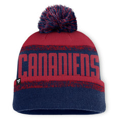 Montreal Canadiens Fanatics Fundamentals Thrive Cuffed Knit Hat with Pom - Navy/Red | Fanatics on sale