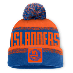 New York Islanders Fanatics Fundamentals Thrive Cuffed Knit Hat with Pom - Royal/Orange | Fanatics sale