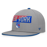 New York Rangers Fanatics Fundamentals Duo Split Logo Snapback Hat - Gray | Fanatics Clearance