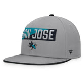 San Jose Sharks Fanatics Fundamentals Duo Split Logo Snapback Hat - Gray | Fanatics Lifestyle