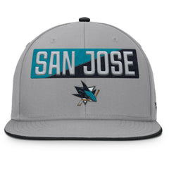 San Jose Sharks Fanatics Fundamentals Duo Split Logo Snapback Hat - Gray | Fanatics Lifestyle