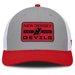 New Jersey Devils Fanatics Fundamental Adapt Trucker Adjustable Hat - Gray/Red | Fanatics near me