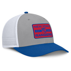 New York Rangers Fanatics Fundamental Adapt Trucker Adjustable Hat - Gray/Blue | Fanatics near me