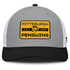 Pittsburgh Penguins Fanatics Fundamental Adapt Trucker Adjustable Hat - Gray/Black | Fanatics near me