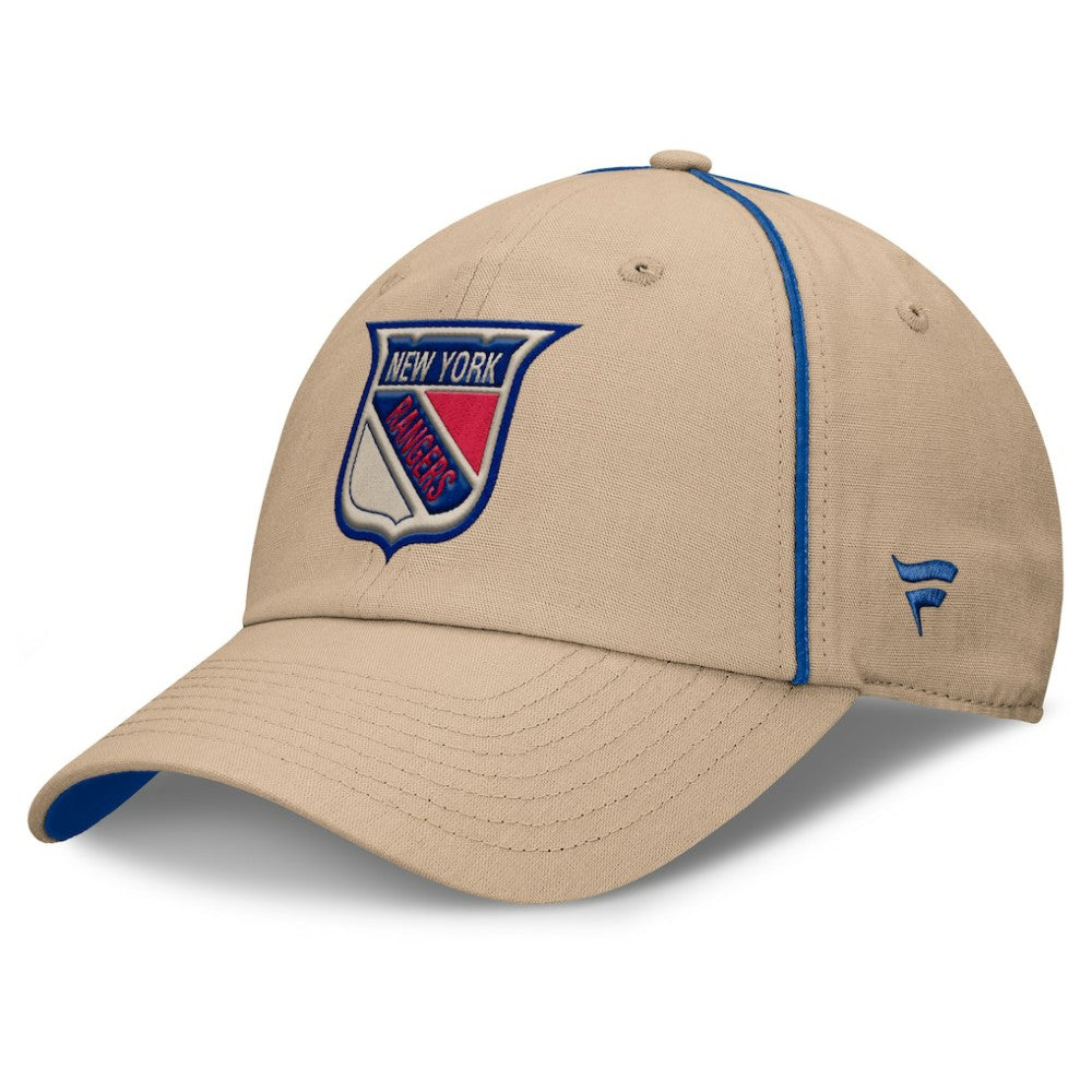 New York Rangers Fanatics Heritage Setoff Adjustable Hat - Tan | Fanatics Clearance