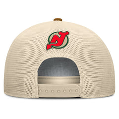 New Jersey Devils Fanatics Heritage Fetch A-Frame Trucker Adjustable Hat - Brown/Cream | Fanatics Clearance