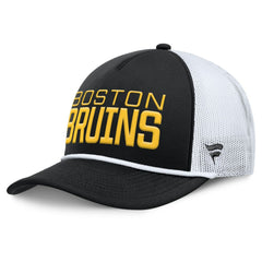 Boston Bruins Fanatics Heritage Dutch A-Frame Trucker Adjustable Hat - Black/White | Fanatics online