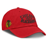 Chicago Blackhawks Fanatics Fundamentals Archer Adjustable Hat - Red | Fanatics online