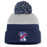 New York Rangers Fanatics Authentic Pro Home Ice Cuffed Knit Hat with Pom - Navy/Gray | Fanatics Lifestyle