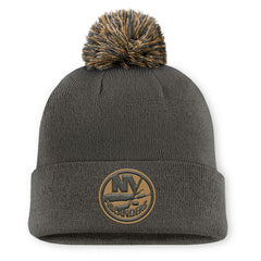 New York Islanders Fanatics Authentic Pro Military Appreciation Cuffed Knit Hat with Pom - Charcoal | Fanatics on sale