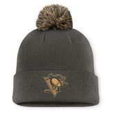 Pittsburgh Penguins Fanatics Authentic Pro Military Appreciation Cuffed Knit Hat with Pom - Charcoal | Fanatics near me