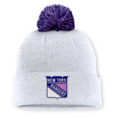 New York Rangers Fanatics Authentic Pro Hockey Fights Cancer Cuffed Knit Hat with Pom - White | Fanatics discount