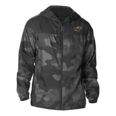 Minnesota Wild Columbia Camo Flash Challenger Omni-Shade Full-Zip Hoodie Windbreaker - Black | NHL on sale