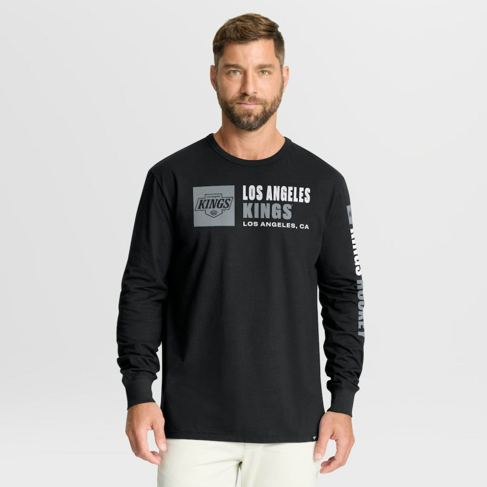 Los Angeles Kings Fanatics Goal Crease Legacy Long Sleeve T-Shirt - Black | Fanatics Lifestyle