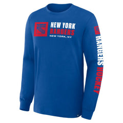 New York Rangers Fanatics Goal Crease Legacy Long Sleeve T-Shirt - Blue | Fanatics discount