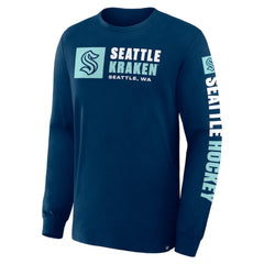 Seattle Kraken Fanatics Goal Crease Legacy Long Sleeve T-Shirt - Navy | Fanatics online