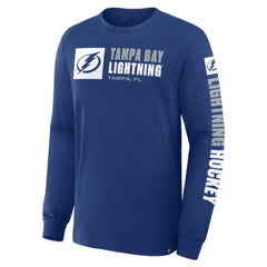 Tampa Bay Lightning Fanatics Goal Crease Legacy Long Sleeve T-Shirt - Blue | Fanatics Lifestyle