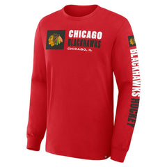 Chicago Blackhawks Fanatics Goal Crease Legacy Long Sleeve T-Shirt - Red | Fanatics online
