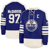 Connor McDavid Edmonton Oilers '47 Player Name & Number Sweep Check Eternal Lacer Sweatshirt - Royal | 47 brand sale