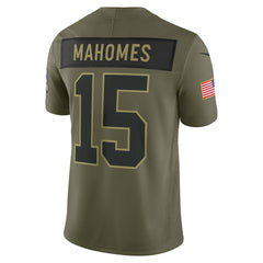 Patrick Mahomes Kansas City Chiefs 2025 Salute to Service Limited Jersey - Olive - Nike