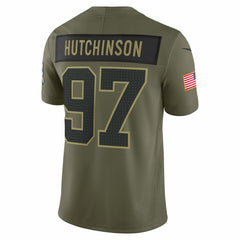 Aidan Hutchinson Detroit Lions 2025 Salute to Service Limited Jersey - Olive - Nike