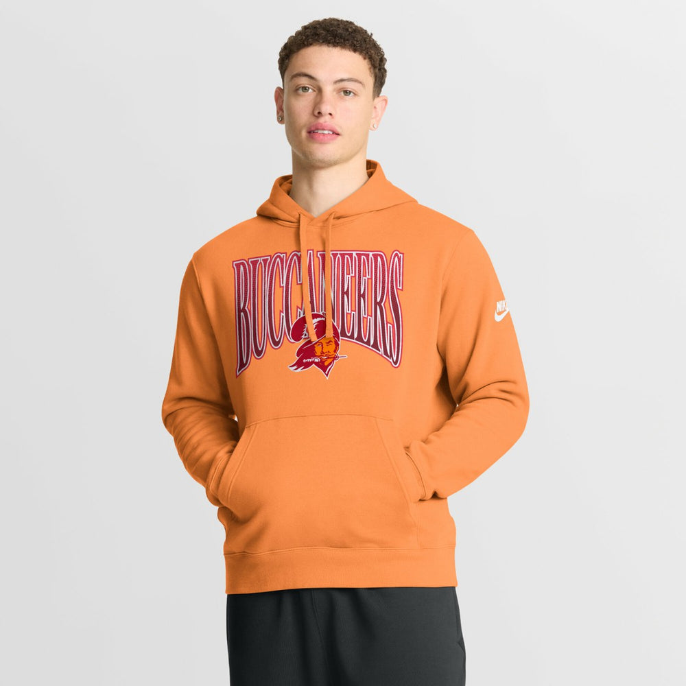 Tampa Bay Buccaneers Full Blitz Club Fleece Pullover Hoodie - Orange - Nike