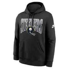 Pittsburgh Steelers Full Blitz Club Fleece Pullover Hoodie - Black - Nike